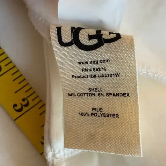 UGG Duffield Robe Womens Large Cream Fleece SOFT Comfort Classic Lux Angel Bath - Picture 9 of 16